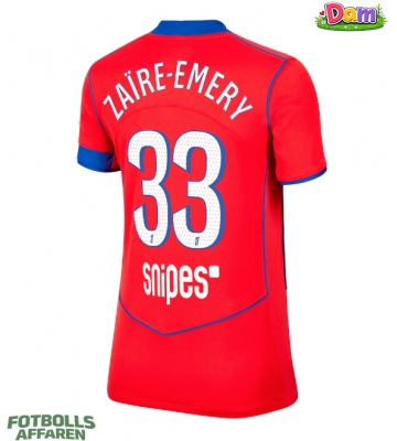 Paris Saint-Germain Warren Zaire-Emery #33 Tredje Tröja Kvinnor 2025-26 Kortärmad